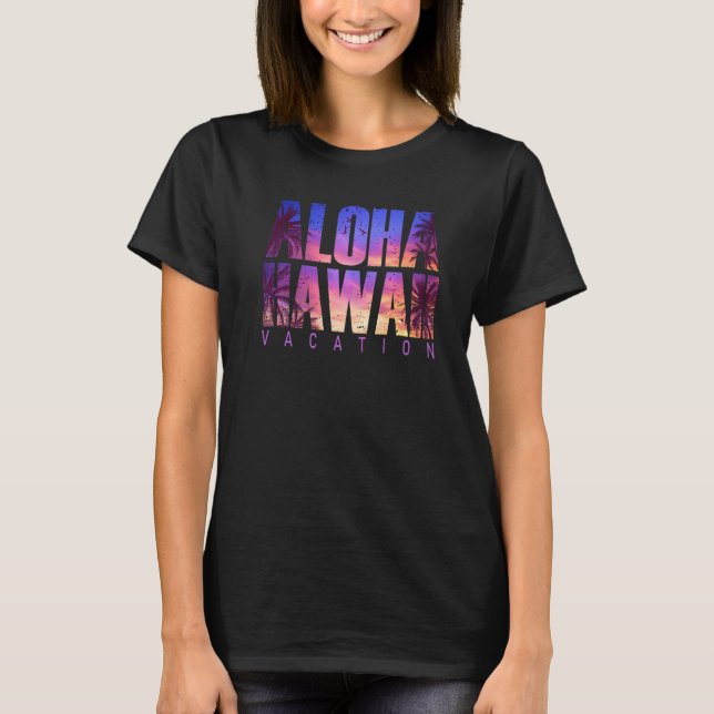 Camiseta Aloha Hawaii Beach Summer Vacching Family (Frente)