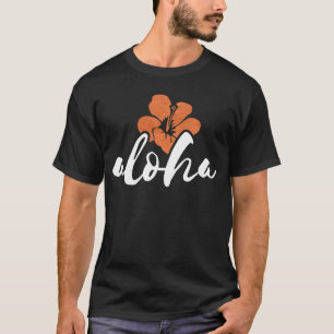 Camiseta Aloha Hawaii Com Flor Hibiscus Havaiano