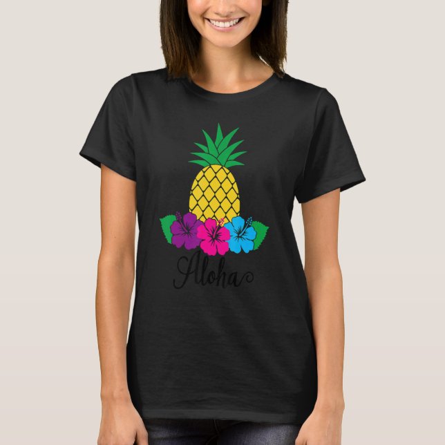 Camiseta Aloha Hawaii Da Ilha Sente A Flor Aloha (Frente)