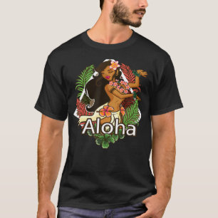Camiseta Aloha Hawaii dá praias às mulheres havaianas