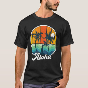 Camiseta Aloha Hawaii Hawaii S Para Meninas Palm Tree S