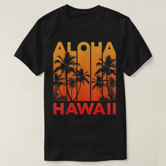 Camiseta Aloha Hawaii Hawaiian Island TVintage 1980s Throwb (Frente do Design)