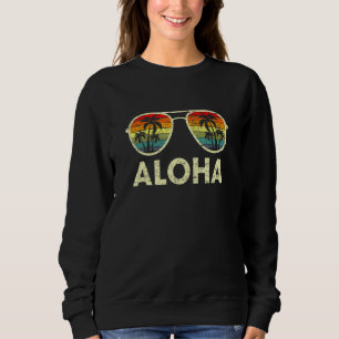 Camiseta Aloha Hawaii Ilha Havaiana Óculos de Sol Palmeiras