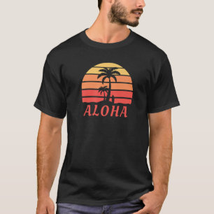 Camiseta Aloha Hawaii Ilha Havaiana Palm Trees Beach Surf