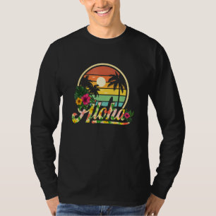 Camiseta Aloha Hawaii Ilha Havaiana Palm Trees Beach Vaca