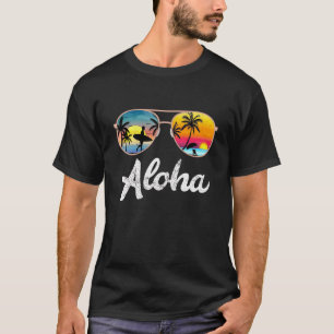 Camiseta Aloha Hawaii Ilha Hawaii Palm Tree Beach Surfb