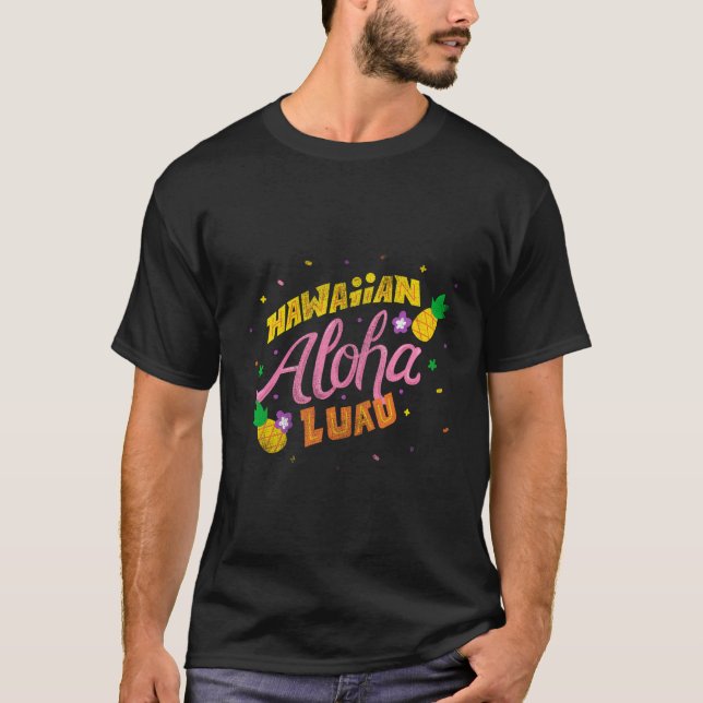 Camiseta Aloha Hawaii Ilha Tropical Luau Festa de Costume T (Frente)
