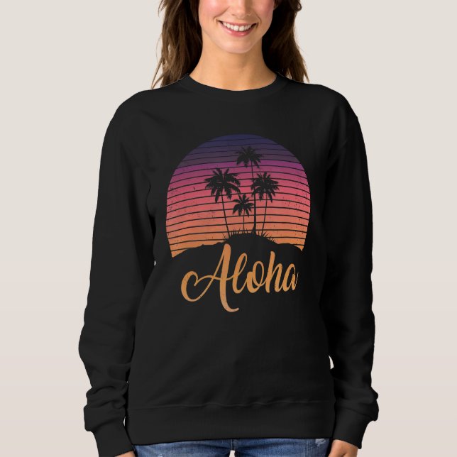 Camiseta Aloha Hawaii Ilhas Palm Trees Beach Vac (Frente)