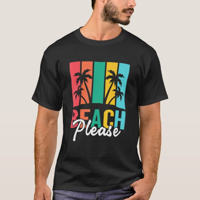 Camiseta Aloha Hawaii Island Palm Beach Surfboard (Frente)