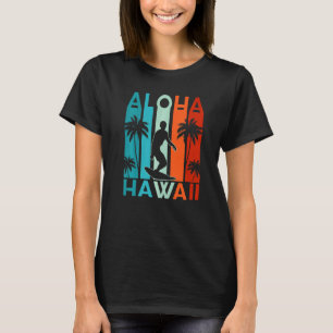 Camiseta Aloha Hawaii Navegando no Céu Ama ao Surf