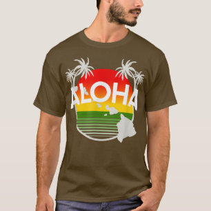 Camiseta Aloha Hawaii Palm TreeSente O Espir Havaiano Aloha