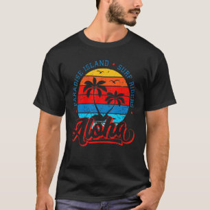 Camiseta Aloha Hawaii Retro Vintage Sunset Para Férias De V