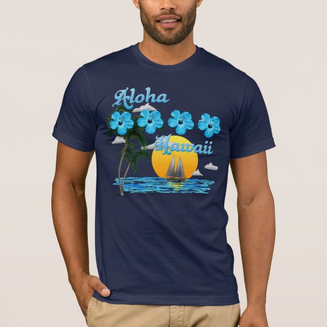 Camiseta Aloha Hawaii Sailing Sunset (Frente)