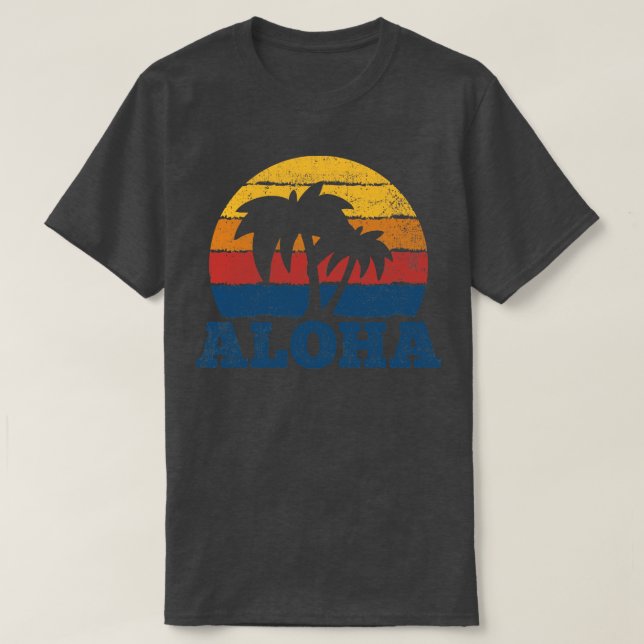 Camiseta Aloha Hawaii Summer Vintage (Frente do Design)