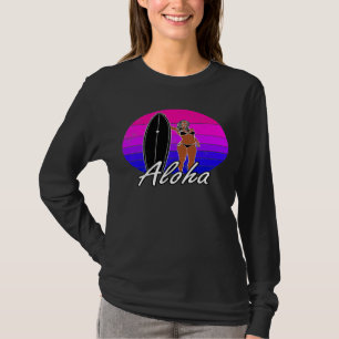 Camiseta Aloha Hawaii Surfer Surfing Clothing Men Mulheres