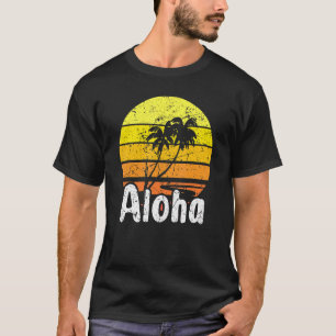 Camiseta Aloha Hawaii Surfing Retro Sunset 2