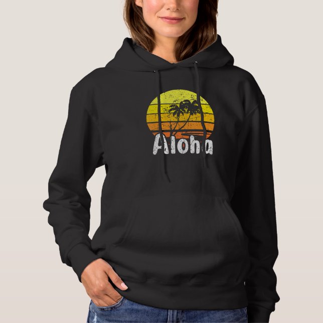 Camiseta Aloha Hawaii Surfing Retro Sunset 2 (Frente)