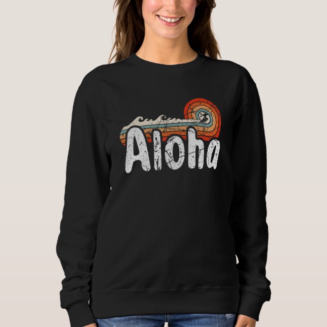 Camiseta Aloha Hawaii Surfing Retro Sunset 38 (Frente)