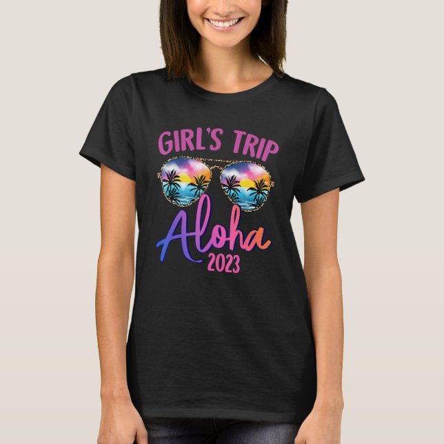 Camiseta Aloha Hawaiian 2023 Girls Trip Sunglasses Summer G (Frente)