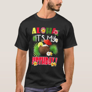 Camiseta Aloha Hawaiian É Minha Festa de aniversário Floral