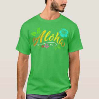 Camiseta Aloha Hawaiian Islands Hawaii Surf Funny Flower Al