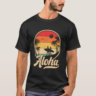 Camiseta Aloha Hawaiian Summer Hawaii Surf Palm Surfer