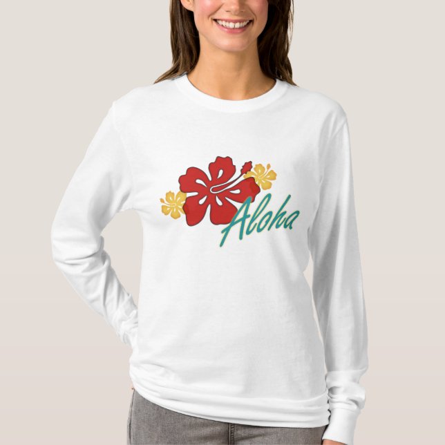 Camiseta Aloha Hibiscus (Frente)