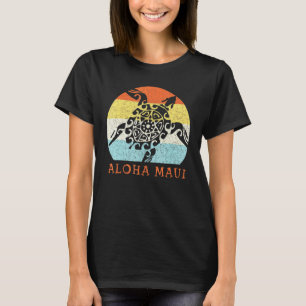 Camiseta Aloha Maui Vintage Havaiano Ilha Tribal Tartaruga