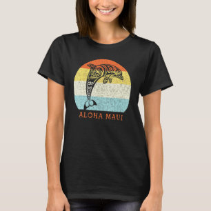 Camiseta Aloha Maui Vintage Hawaiian Island Tribal Dolphin