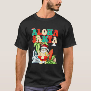Camiseta Aloha Papais noeis Tropicais Em Julho