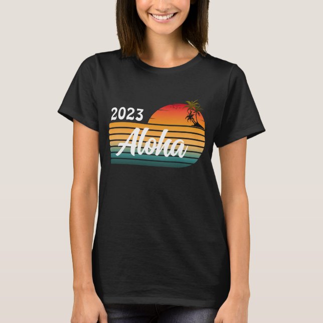 CAMISETA ALOHA PERSONALIZADO VERÃO VINTAGE (Frente)