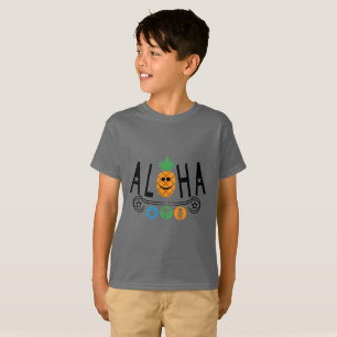 Camiseta Aloha Pineapple Design - Kids' Hanes TAGLESS® T-Sh