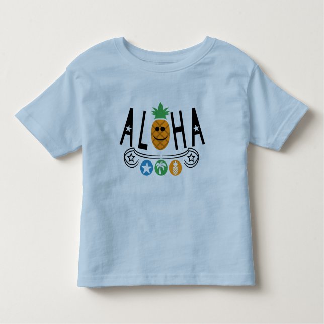 Camiseta Aloha Pineapple Design - Toddler Fine Jersey T-Shi (Frente)