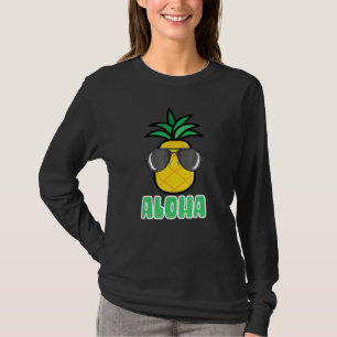 Camiseta Aloha Pineapple Sunglass Havaiano Tiki