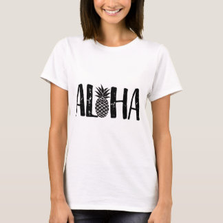 Camiseta Aloha praia moderna do abacaxi tropical