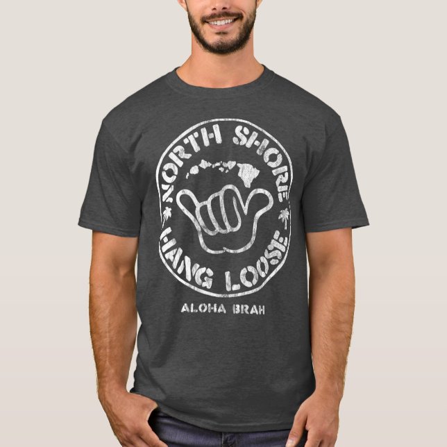 Camiseta Aloha Shaka Brah Ilhas Hawaii (Frente)