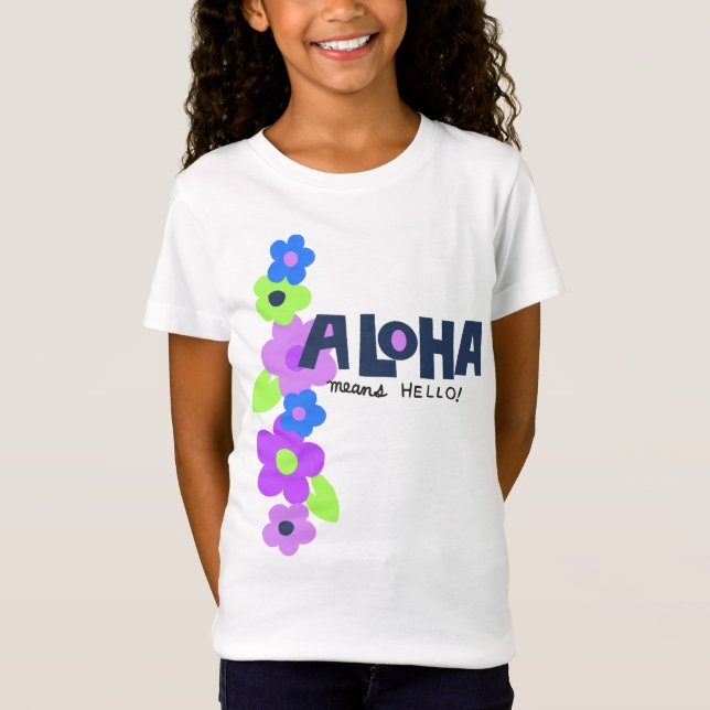 Camiseta Aloha significa Hello Hawaiian Floral (Frente)