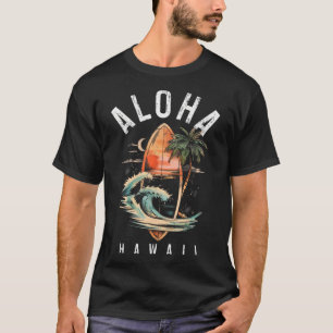Camiseta Aloha Surf Havaiano Surfista Surf Vintage Havaí