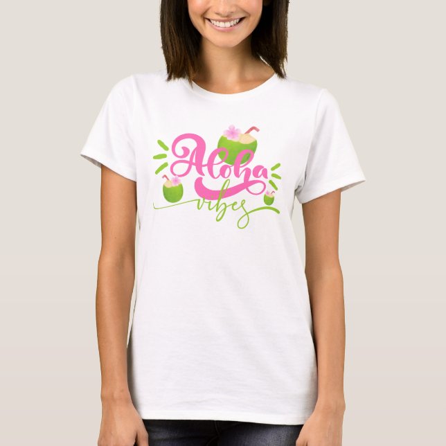 Camiseta Aloha Vibes Feminino (Frente)