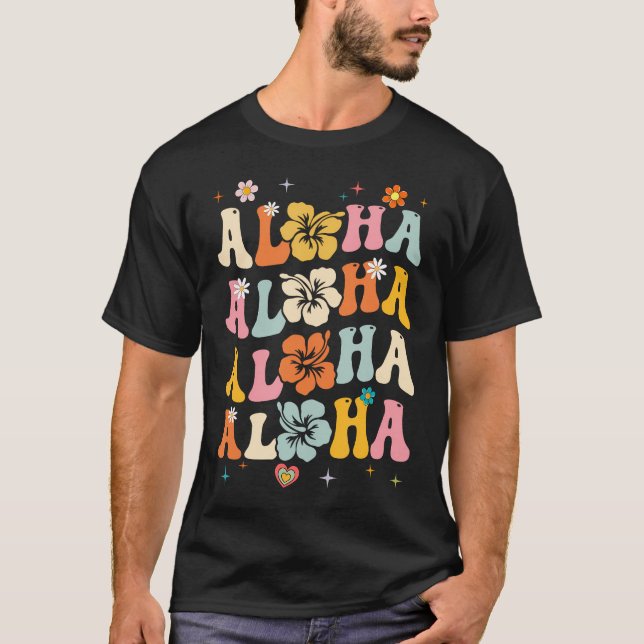 Camiseta Aloha Women Hawaii Familiar Férias Viagem Rapariga (Frente)