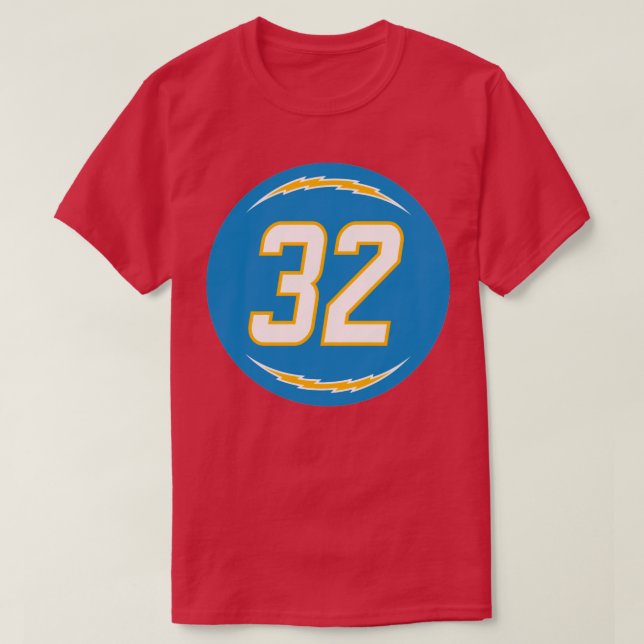 Camiseta Alohi Gilman Número 32 Jersey Los Angeles Chargers (Frente do Design)