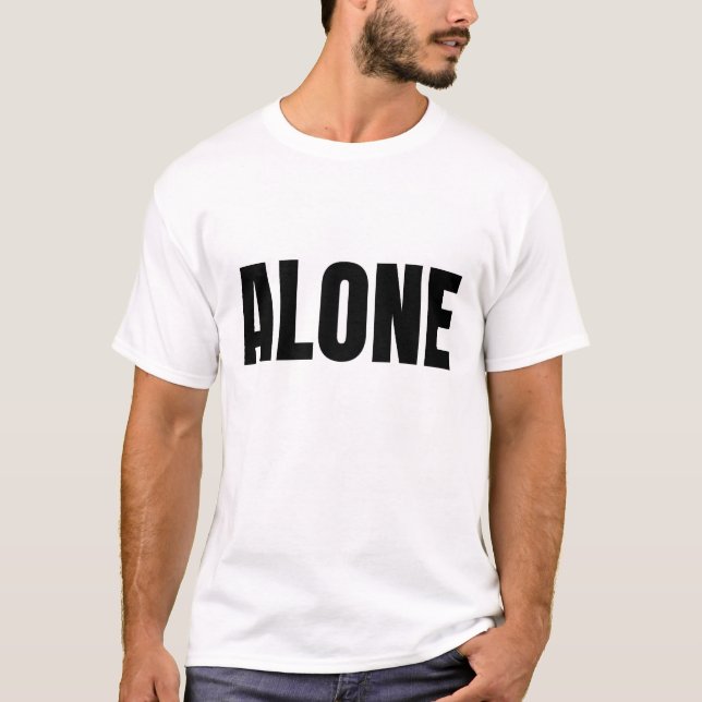 Camiseta Alone Minimal Text Design (Frente)
