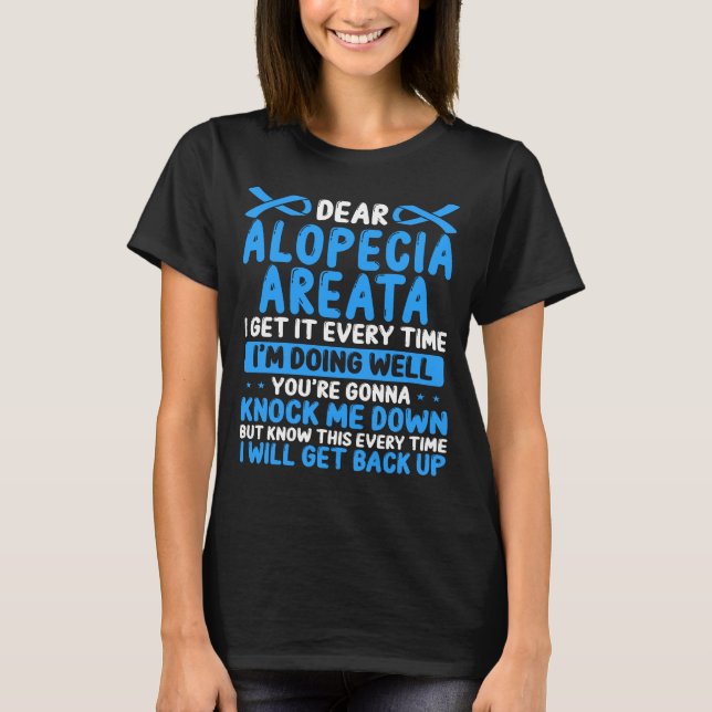 Camiseta Alopecia Areata Sensibilização Alopecia Areata Rib (Frente)