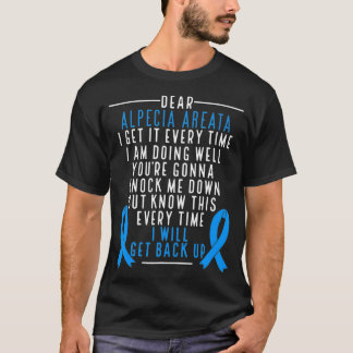 Camiseta Alopecia Areata Sensibilização Eu vou voltar para