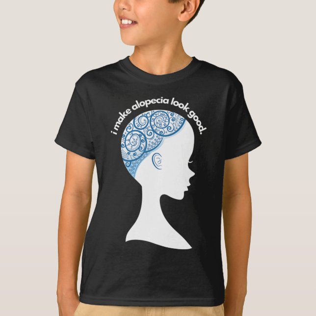Camiseta Alopecia Areata - Sensibilização para a perda de c (Frente)