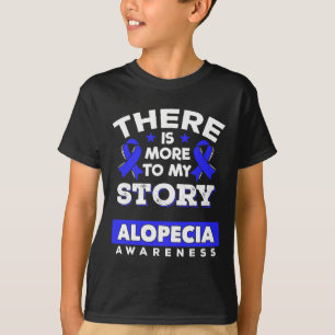 Camiseta Alopecia Areata Sobrevivente Azul Fita de Consciên