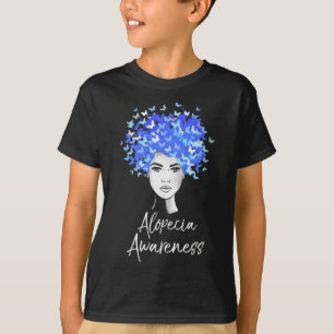 Camiseta Alopecia Sensibilização Borboletas Presente