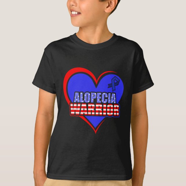 Camiseta Alopecia Sensibilização Cabelo Perda Guerreiro Org (Frente)