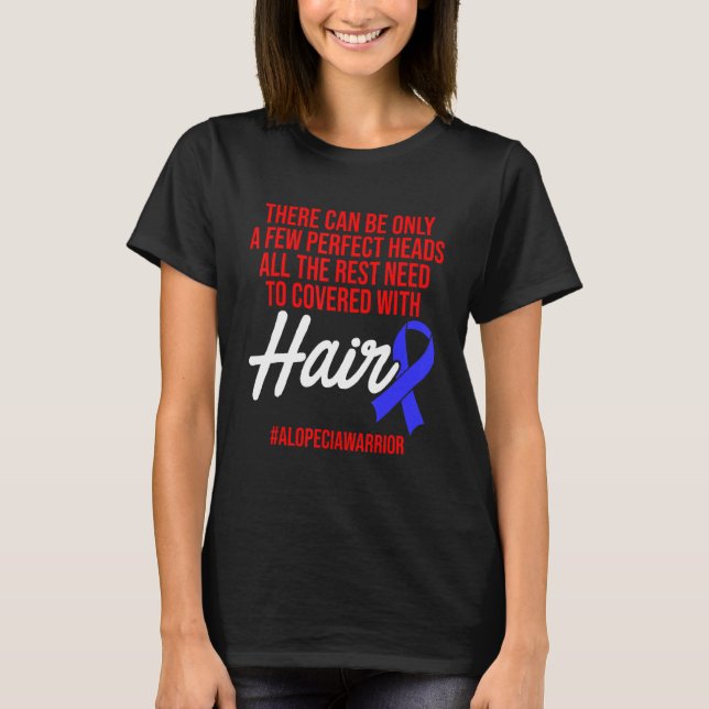 Camiseta Alopecia Sensibilização Cabelo Perdido Guerreiro C (Frente)