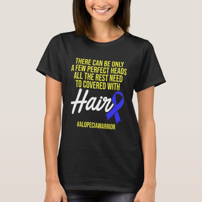 Camiseta Alopecia Sensibilização Cabelo Perdido Guerreiro C (Frente)